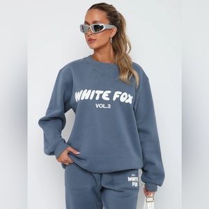 Offstage ocean white fox sweatshirt